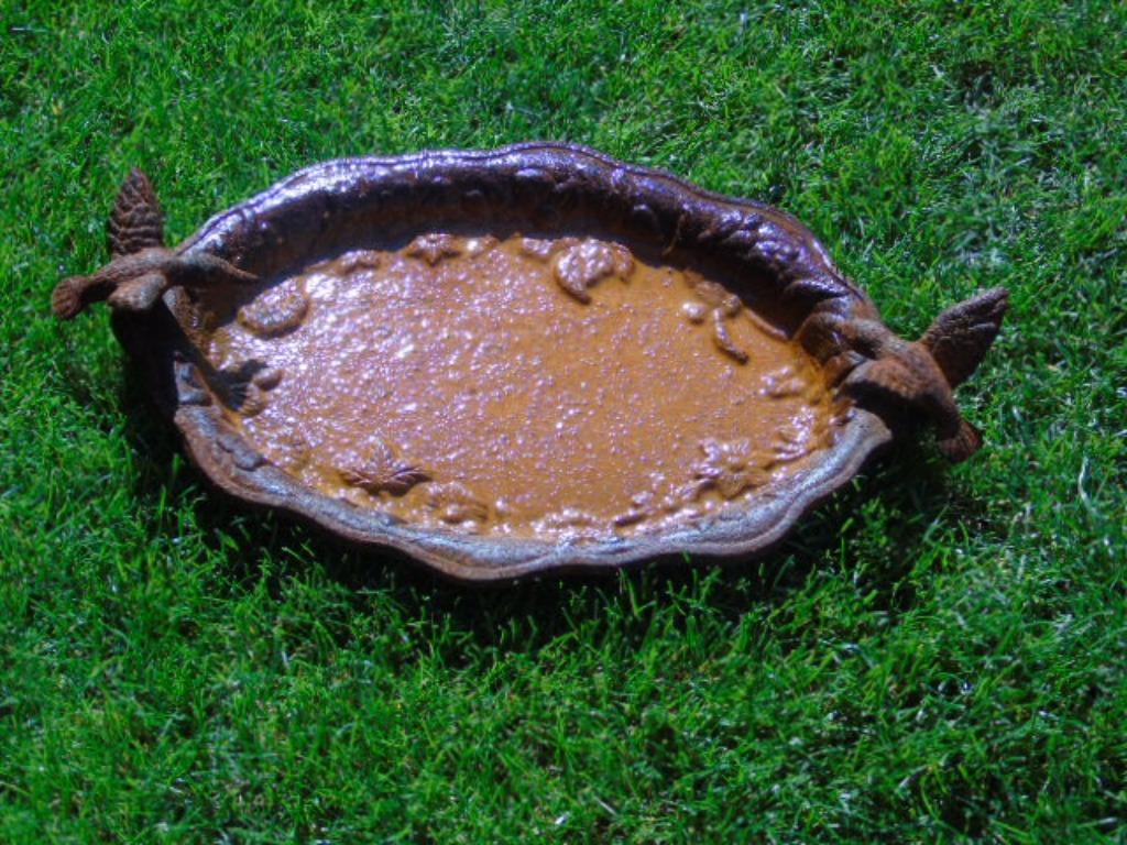 bain d oiseaux en fonte pat rouillé avec 2 oiseaux , nouveau, Jardin & Terrasse, Maisons & Bains d'oiseaux, Neuf, Enlèvement ou Envoi