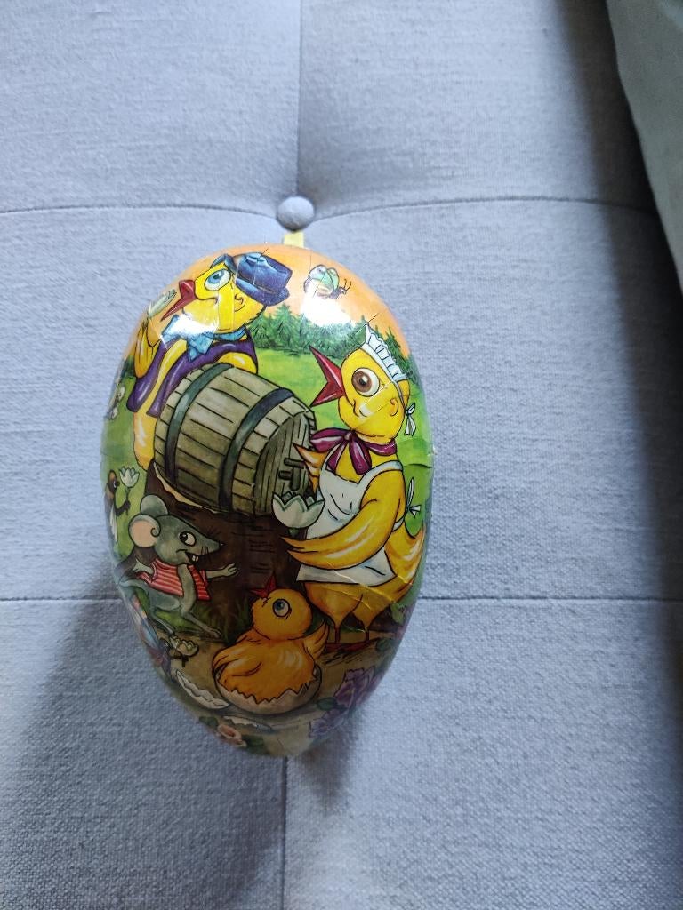 Vintage kartonnen paasei (groot), Enlèvement ou Envoi, Utilisé