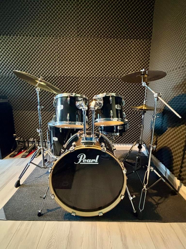 Pearl EX export + paiste + sabian, Musique & Instruments, Batteries & Percussions, Enlèvement, Comme neuf, Pearl