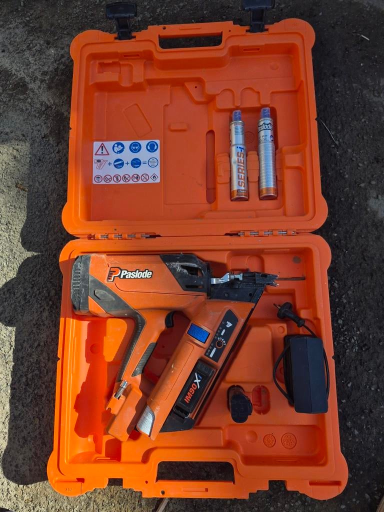 Paslode im90x, Ophalen, Gebruikt