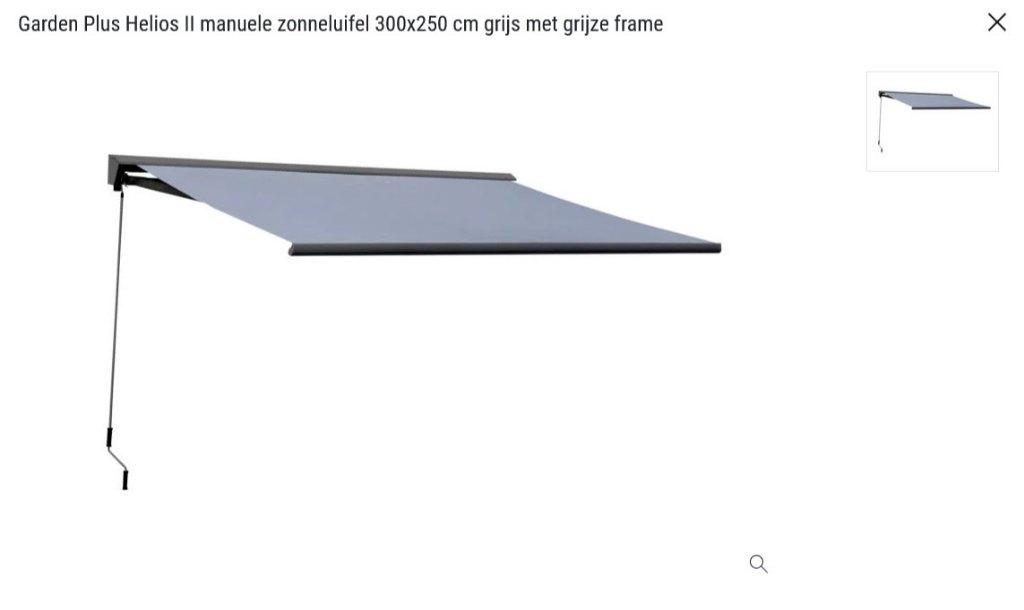 manuele zonneluifel, Jardin & Terrasse, Protection solaire, À bras articulé, 250 cm à 450 cm, 150 à 300 cm, Comme neuf