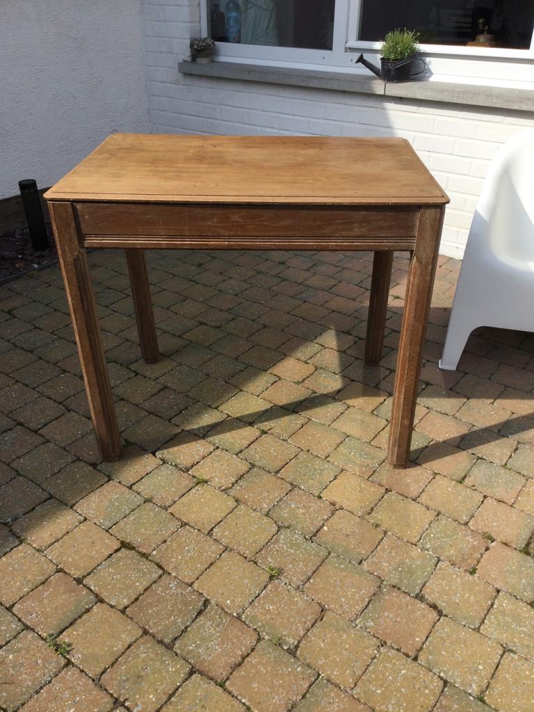 Houten terras- of tuintafel, Tuin en Terras, Tuintafels, Ophalen, Gebruikt, Rechthoekig, Hout