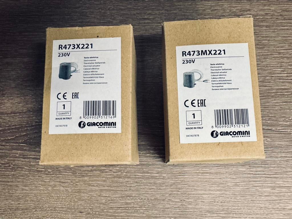 Giacomini 2x Electro afsluitelement. Thermische actuator, Enlèvement ou Envoi, Neuf