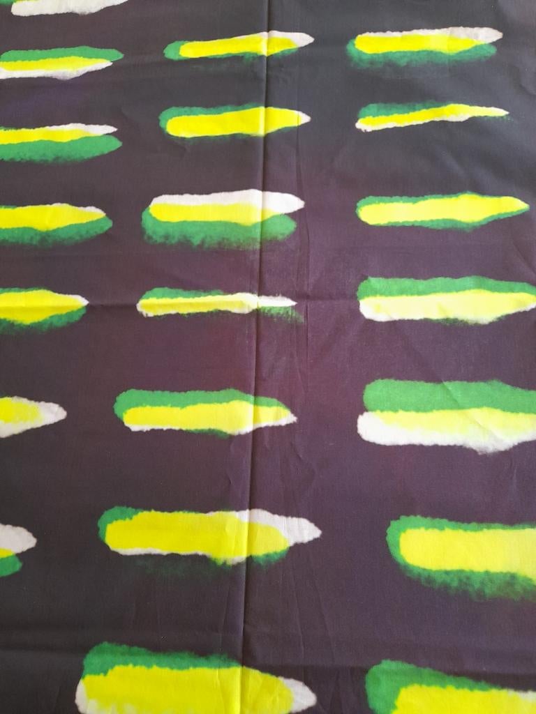 Coupon Dries Van Noten paarszwart, fluo groen, Ophalen of Verzenden, Wit, Katoen