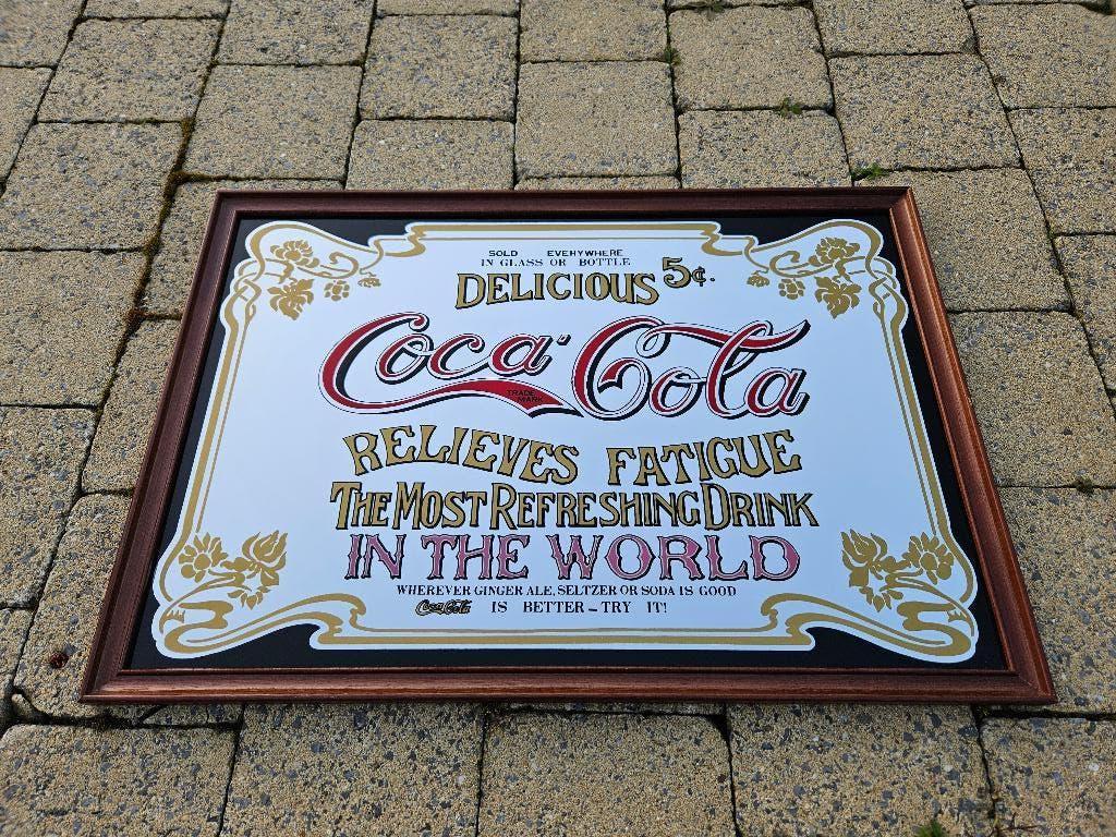 Kader Coca-Cola Retro met spiegelglas, Verzamelen, Ophalen