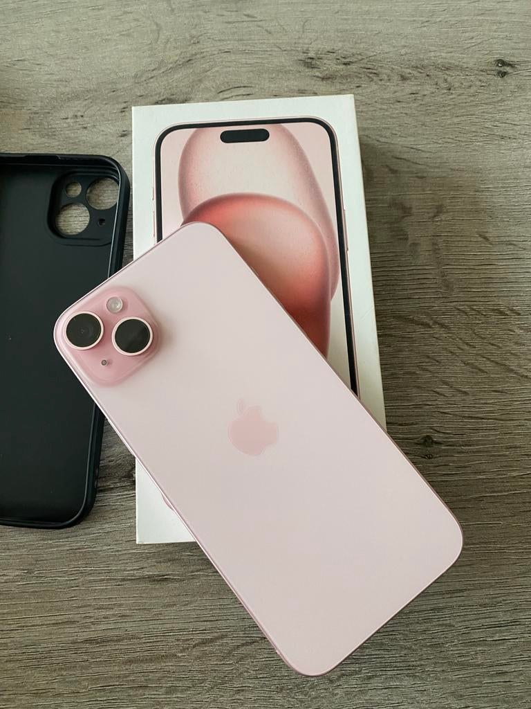 Iphone 15 plus, Telecommunicatie, Mobiele telefoons | Apple iPhone, Ophalen, Zo goed als nieuw, Roze, IPhone 15