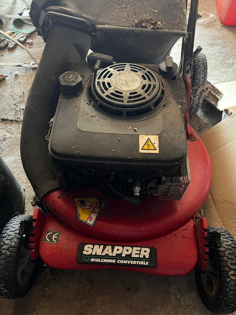 Benzine grasmaaier Snapper, Tuin en Terras, Ophalen, Gebruikt, 50 cm of meer, Opvangzak