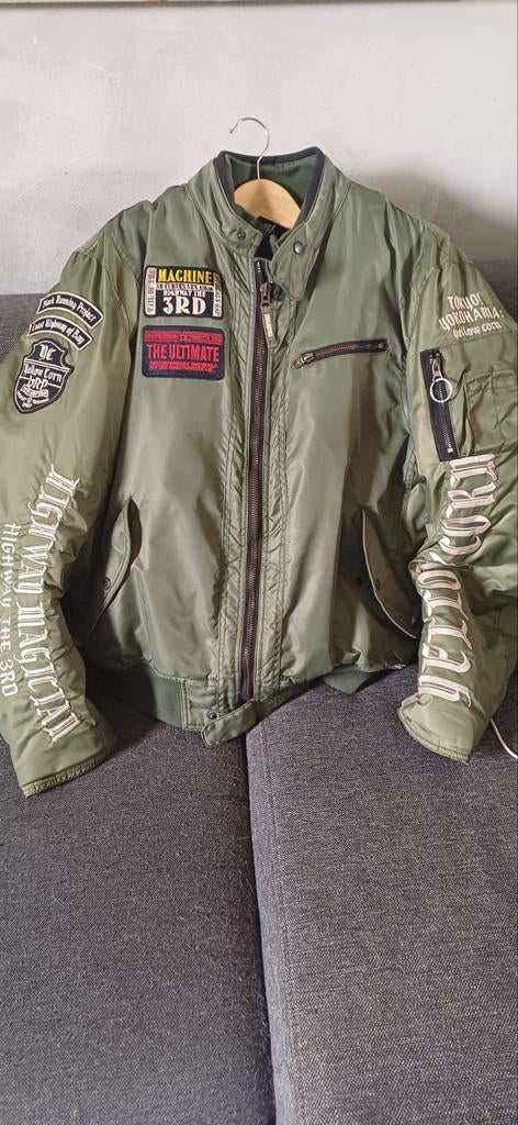 motorjas bomber yellow corn, Motoren, Kleding | Motorhelmen, Ophalen of Verzenden, XL