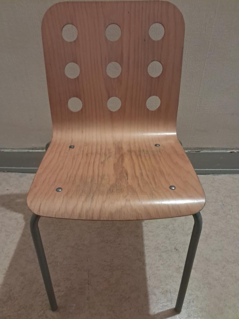 Vintage middelbare schoolstoel, Huis en Inrichting, Ophalen, Gebruikt, Vintage, Eén