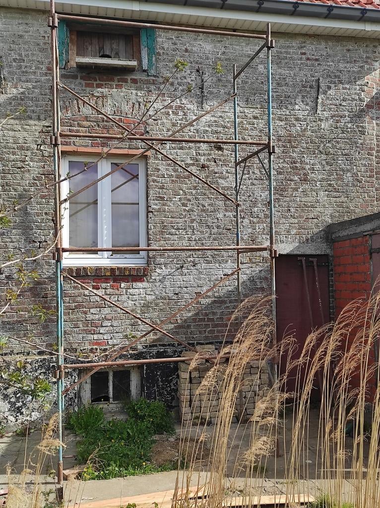 Stelling steiger 4m werkhoogte, Doe-het-zelf en Bouw, Steigers, Ophalen