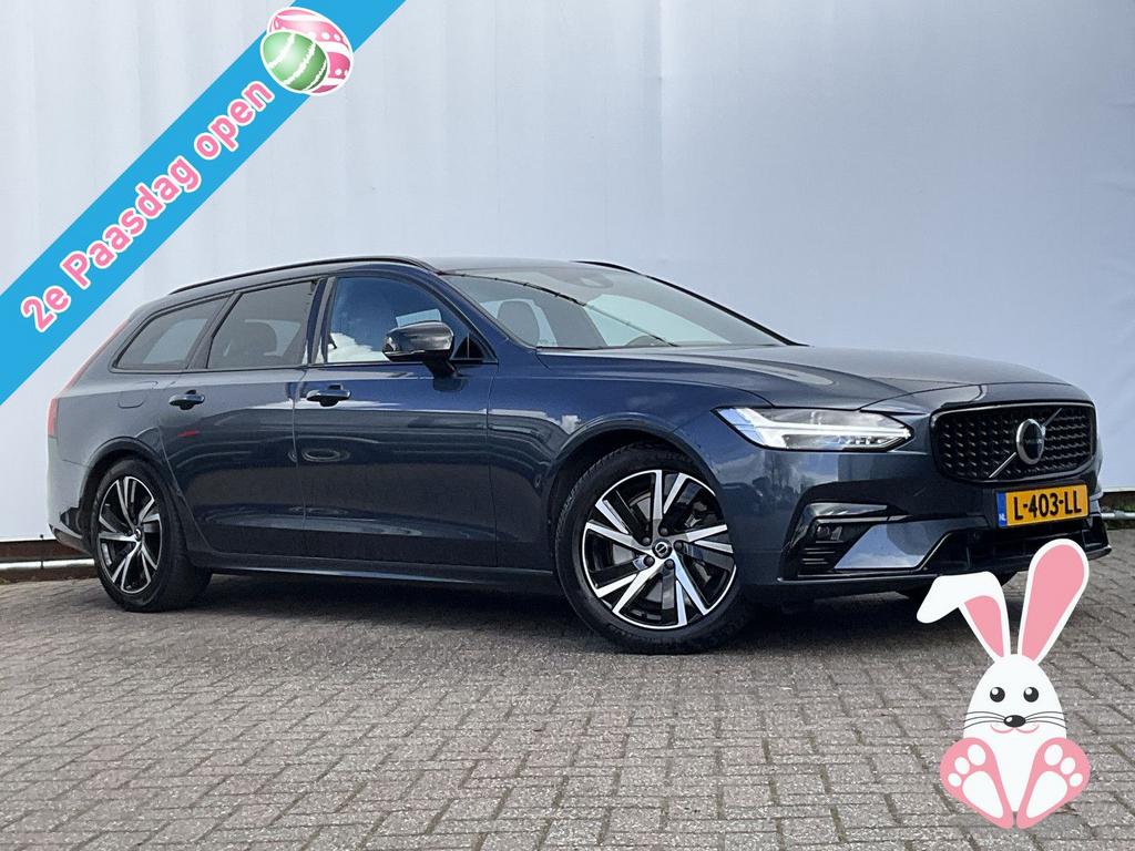 Volvo V90 B4 Ultimate Dark Leer Memory Camera Carplay Stoel/, Auto's, Volvo, 158 g/km, V90, Blauw, Bedrijf