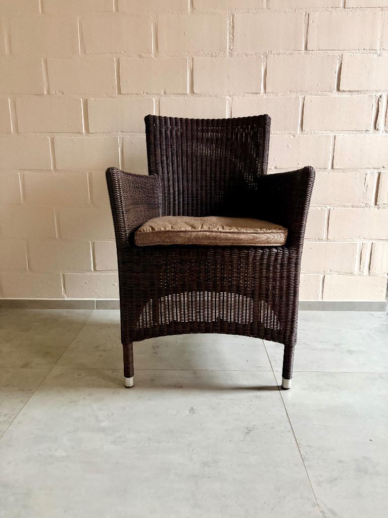 6 Wicker tuinstoelen van het merk "Jati Kebon", Ophalen, Gebruikt, Wicker