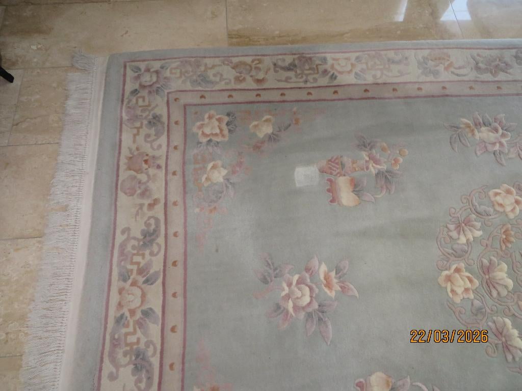 oosterse tapijt, pastel groen. Weg wegens verhuis, Huis en Inrichting, Ophalen, Gebruikt