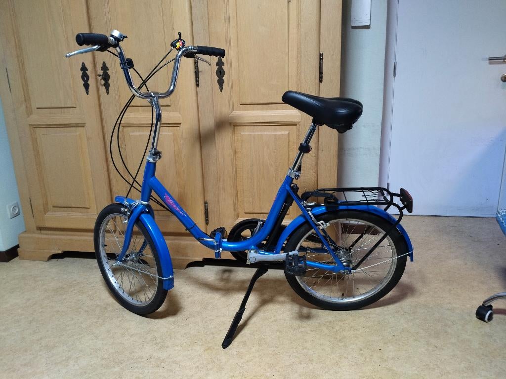 blauwe vouwfiets, 20 inch of meer, Zo goed als nieuw, Dames, Deels opvouwbaar