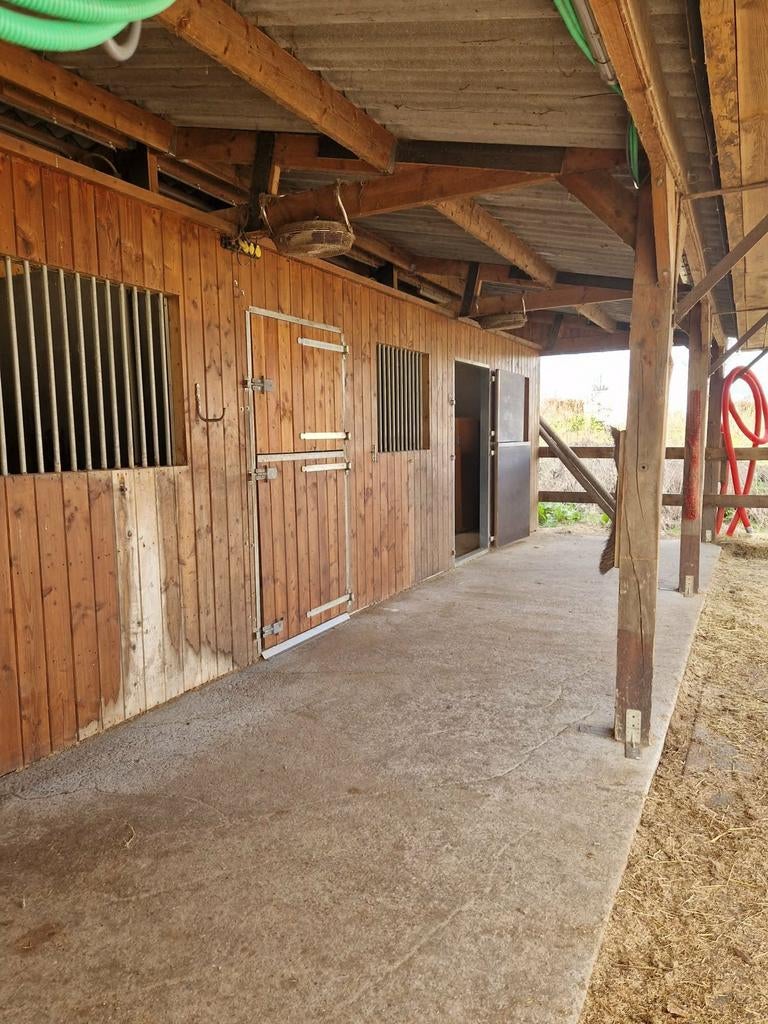 Paardestal 3 paarden 6x12m + afdak 4x12m, Dieren en Toebehoren, Stalling en Weidegang, Stalling, 2 of 3 paarden of pony's