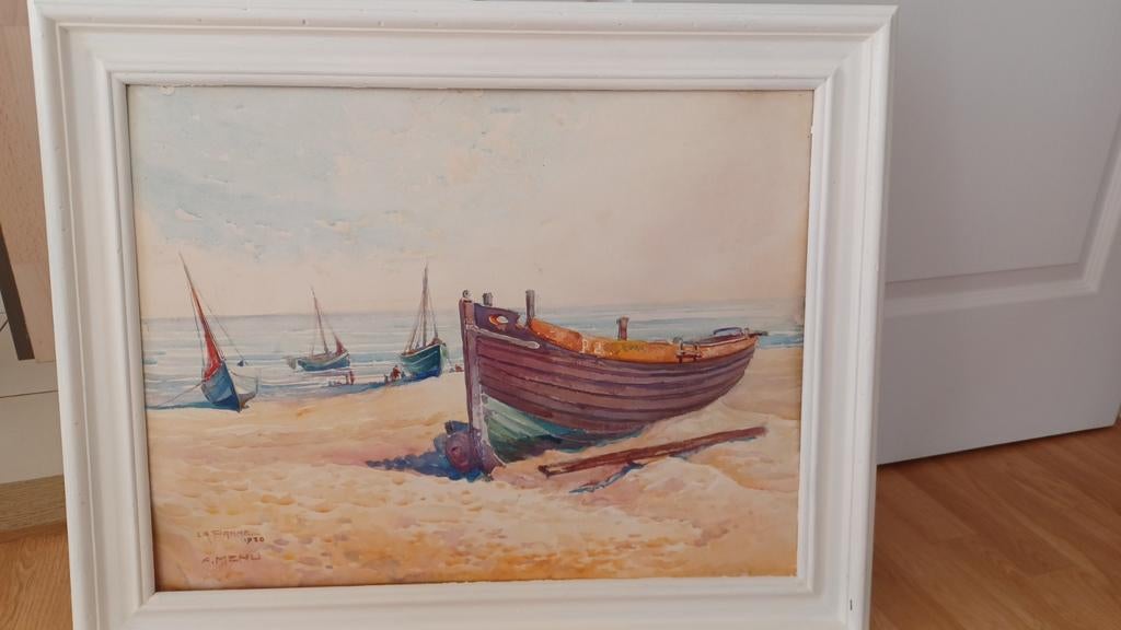 Tableau De la mer De Panne, Antiquités & Art, Enlèvement