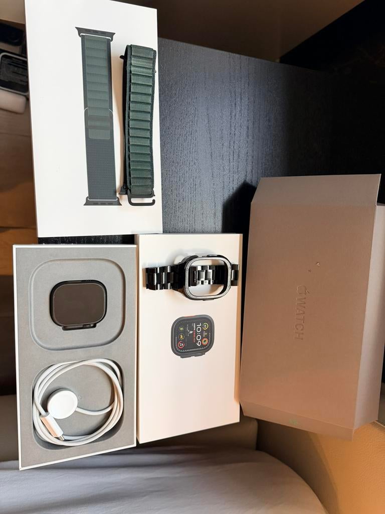 Apple ultra watch 2 black, Bijoux, Sacs & Beauté, Montres connectées, Enlèvement, Comme neuf, Noir, IOS
