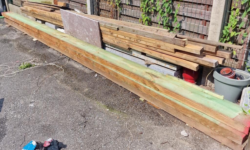 Poutres de bois, Bricolage & Construction, Bois & Planches, 50 mm ou plus, 300 cm ou plus, Comme neuf, Enlèvement