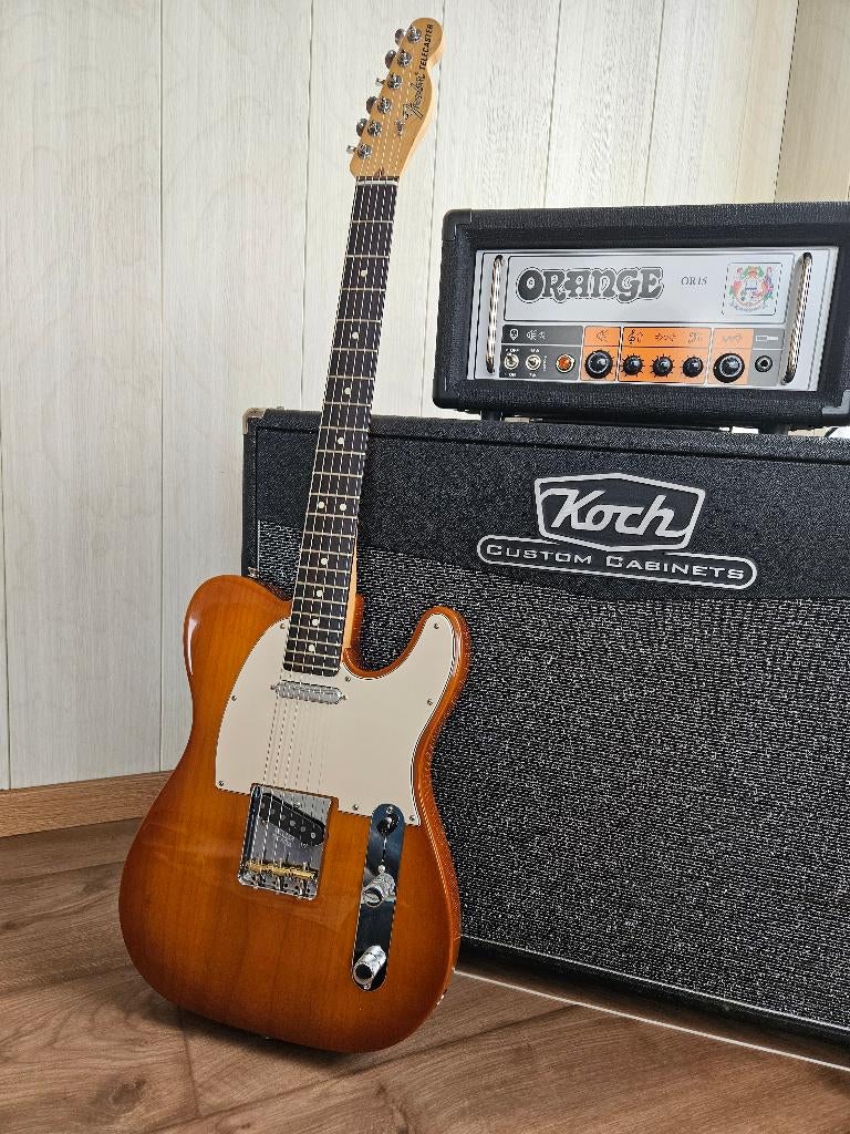 Fender American Telecaster honeyburst, Muziek en Instrumenten, Snaarinstrumenten | Gitaren | Elektrisch, Ophalen, Solid body, Fender
