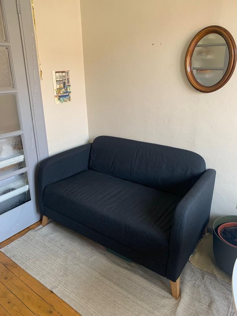 Zwarte zetel Ikea, Moins de 75 cm, Moins de 150 cm, Enlèvement, Utilisé