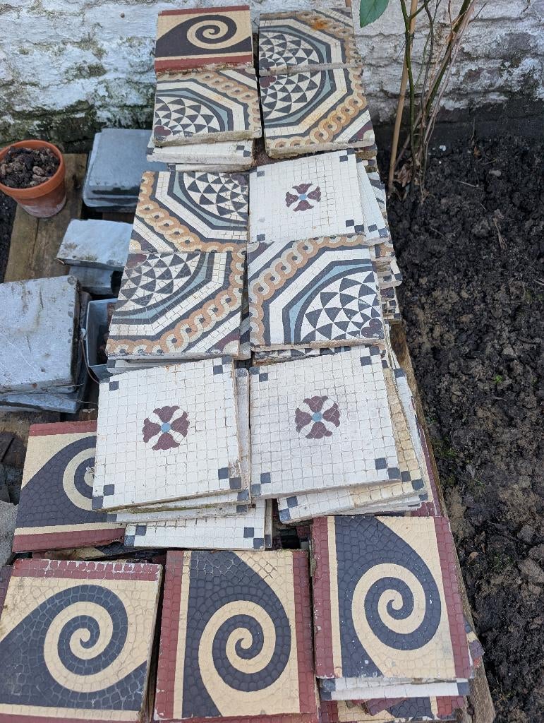 Carreaux anciens maison bruxelloise, Bricolage & Construction, Dalles & Carrelages, Moins de 20 cm, Carrelage de sol, Enlèvement