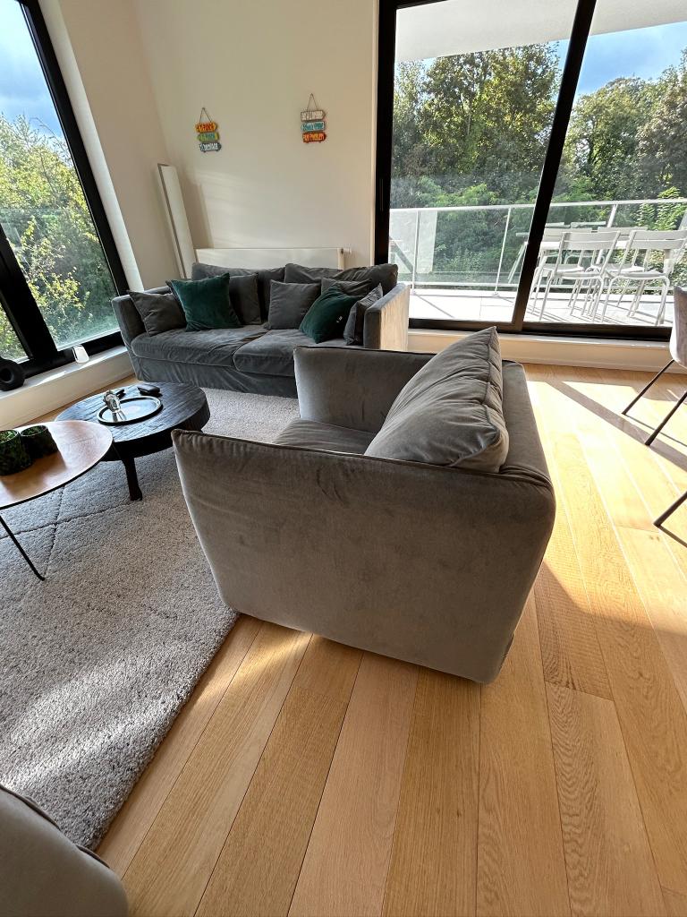 Salon AM.PM Neo velours stonewashed 4+2 – Comme neuf 1999€, Maison & Meubles, Canapés | Coins salons complets, Comme neuf, Bois