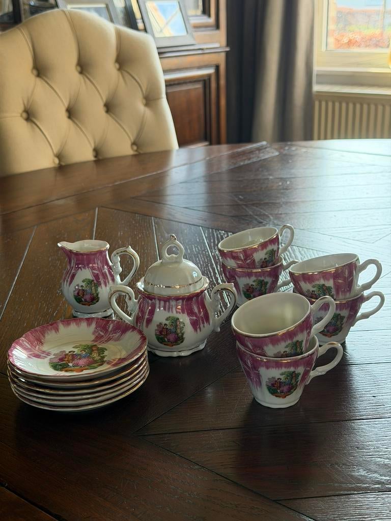 6 delig koffieservies, Antiek en Kunst, Ophalen