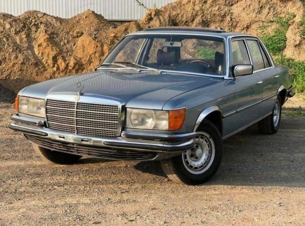 MERCEDES-BENZ 280SE, Auto's, Blauw, Leder en Stof, Mercedes-Benz, Handgeschakeld