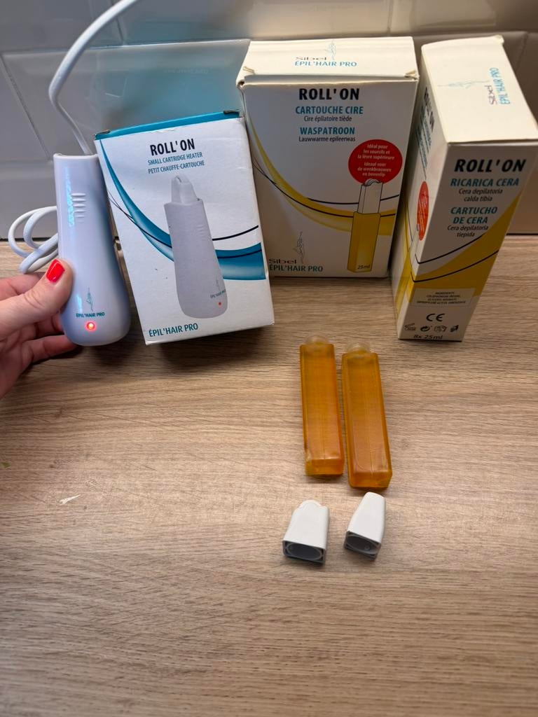 Wax set epilatie mini rol, Enlèvement, Comme neuf