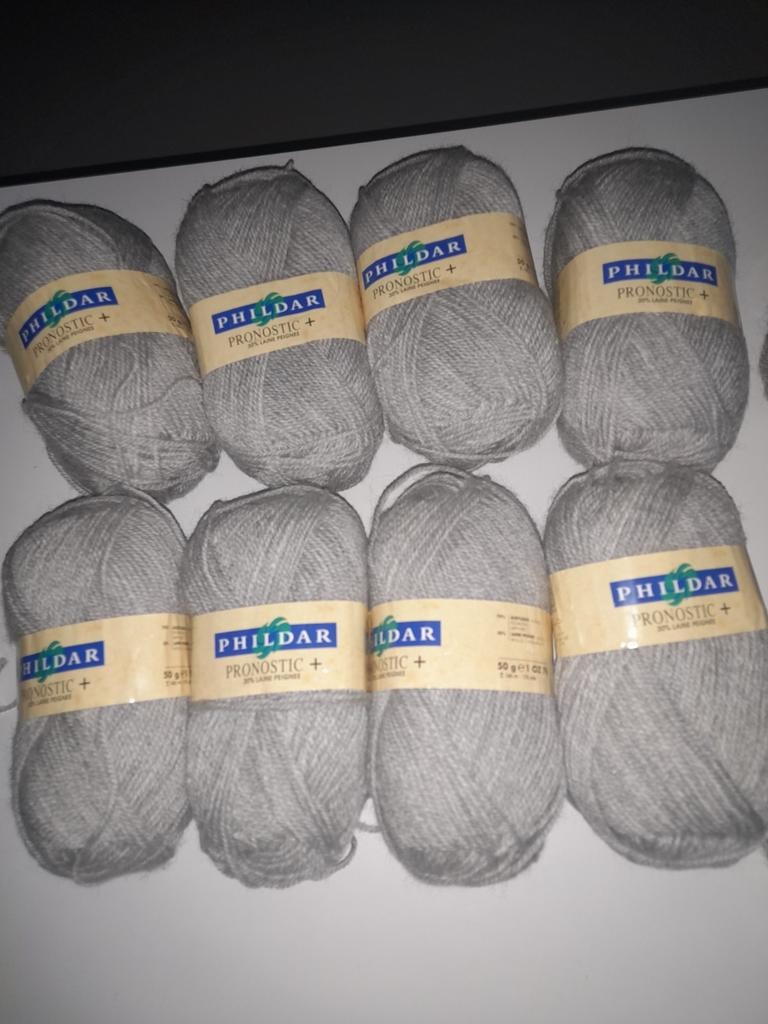 10 x 50 gram Pronostic Phildar pastelgrijs, Hobby en Vrije tijd, Breien en Haken, Ophalen
