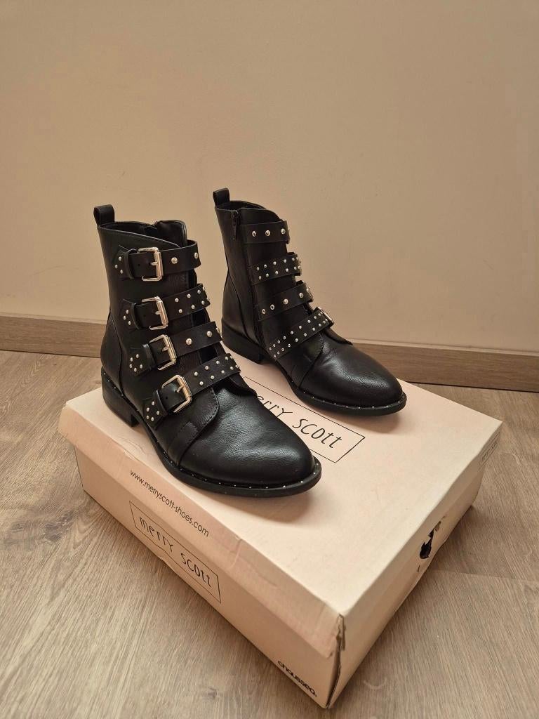 Enkel laarsjes chaussea. Maat 37. 1x gedragen, Chaussea, Enlèvement ou Envoi, Comme neuf, Noir