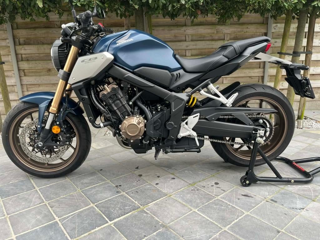 Honda cb 650 R **!! 1700KM !!**4/2021**mat jeans kleur***, Permis Moto A, Entreprise, Plus de 35 kW, Contrôle de traction