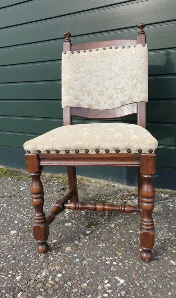 6 klassiek eiken eetkamer stoelen, Antiek en Kunst, Ophalen