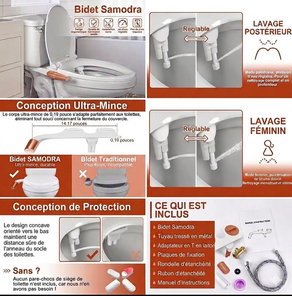 Bidet toilette de marque Samodra, Maison & Meubles, Neuf