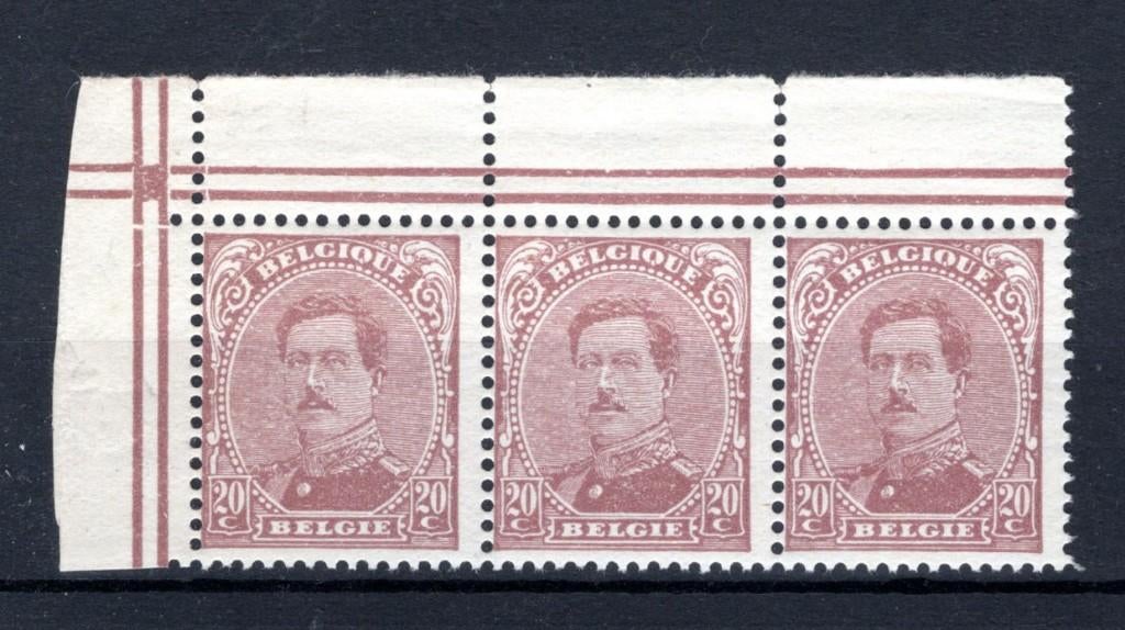 140C MNH TYPE IV 3 pièces 1922 - S.M. le Roi Albert 1er, Timbres & Monnaies, Timbres | Europe | Belgique, Enlèvement ou Envoi