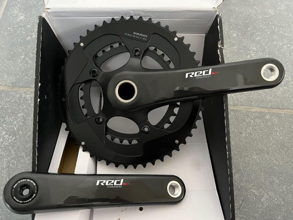 SRAM RED Crankset 11-speed compact - GXP - zwart, Vélos & Vélomoteurs, Vélos Pièces, Neuf, Pédalier ou Pédales, Carbone, Racefiets
