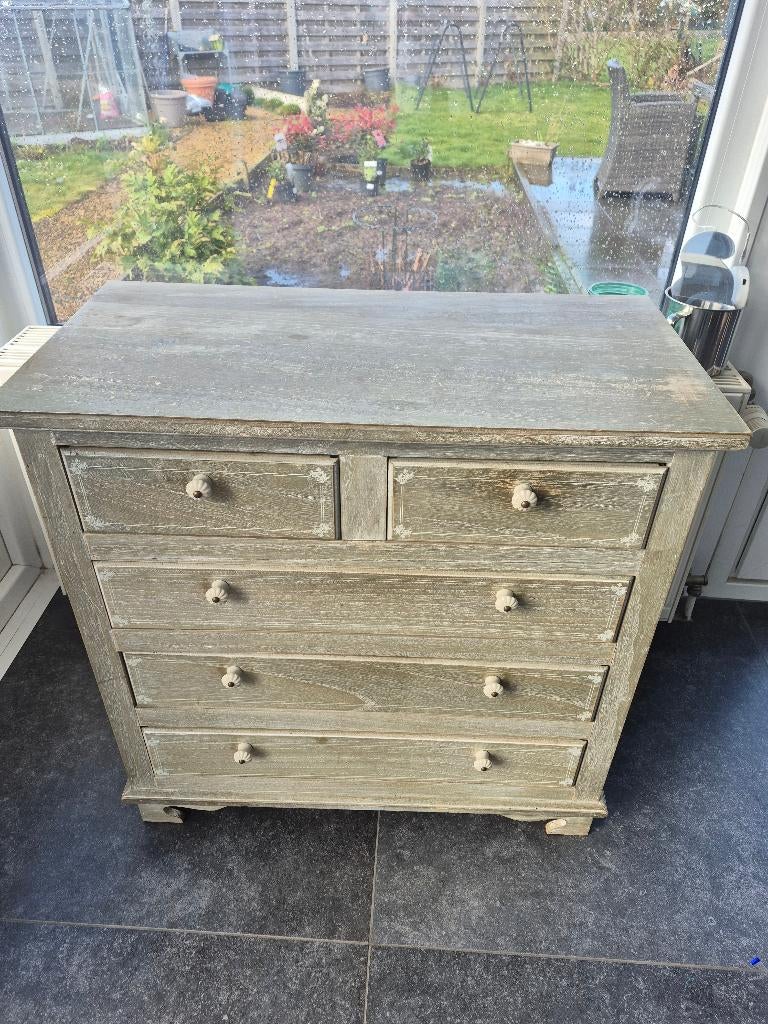 Charmante vintage commode met spiegel te koop, Kinderen en Baby's, Gebruikt, Minder dan 75 cm, Commode, Ophalen