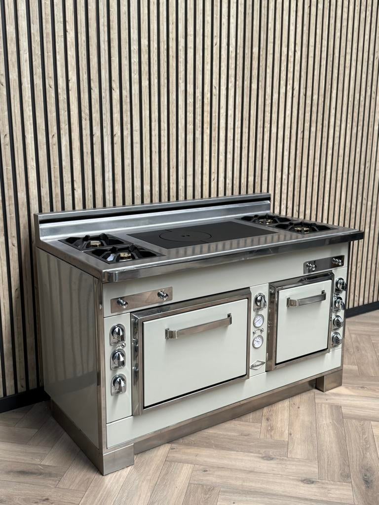luxe E-Caumartin Fornuis 150cm + Gas + Hete Lucht, Ophalen of Verzenden, Zo goed als nieuw, Grill, Gas