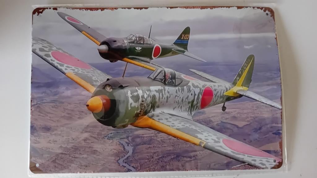 JAPANSE ZERO metalen plaat, Ophalen of Verzenden