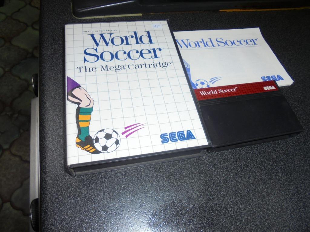 Sega Master System World Soccer (orig-compleet), Consoles de jeu & Jeux vidéo, Jeux | Sega, Enlèvement ou Envoi, 2 joueurs, Utilisé
