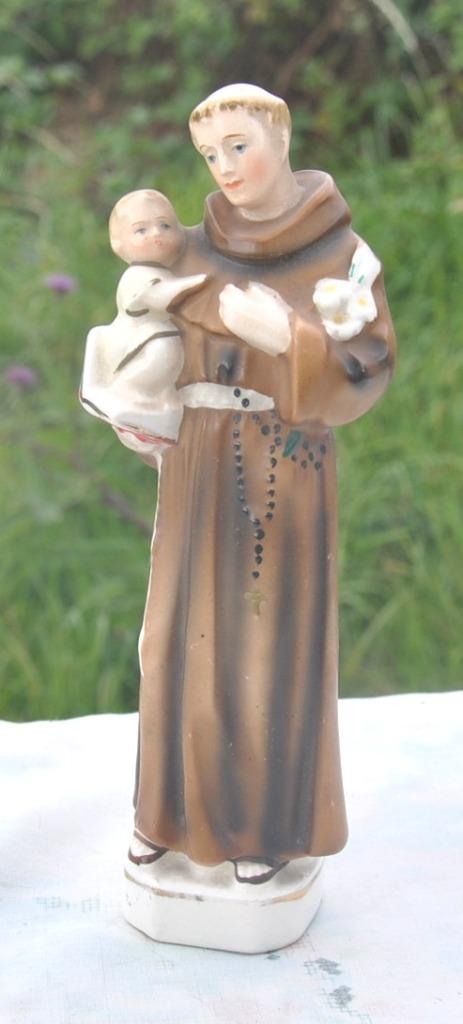 statue saint antoine a l'enfant en faience 20 cm, Antiquités & Art, Enlèvement ou Envoi
