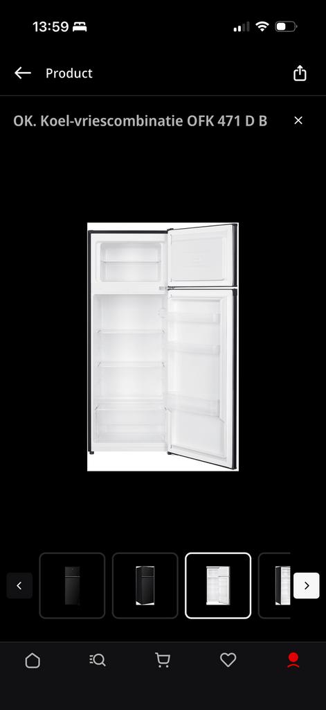 Koelkast in verpakking, Ophalen, Zo goed als nieuw