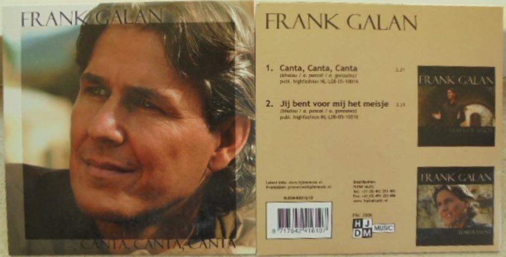 FRANK GALAN Canta, canta, canta CD-Single 8717642416107, CD & DVD, CD | Pop, Neuf, dans son emballage, Enlèvement ou Envoi