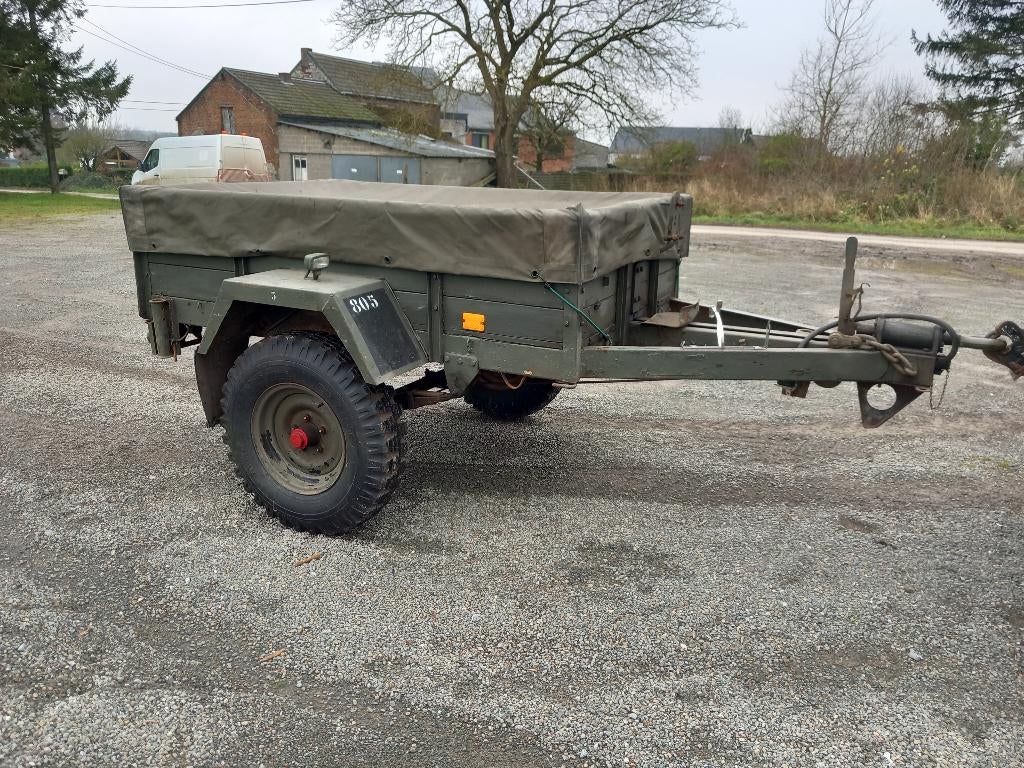 remorque militaire 1T bâche, Enlèvement, Utilisé
