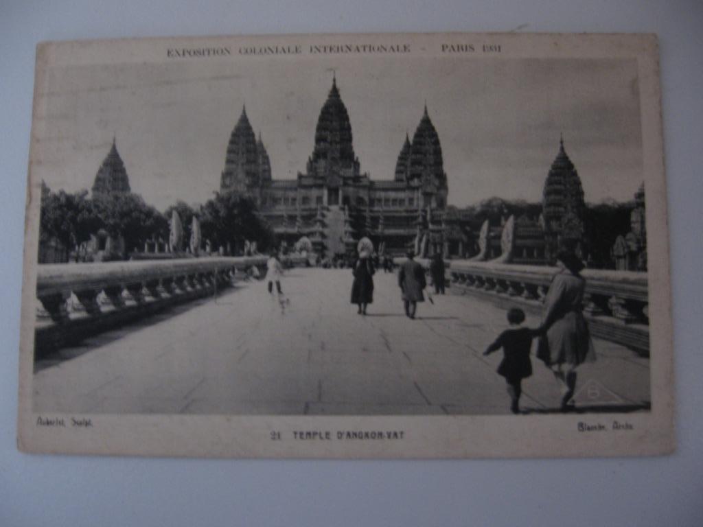 Parijs 01/09/1931 tempel van Angkor Wat. Koloniale expositie, Verzamelen, Ophalen of Verzenden, 1920 tot 1940, Gelopen, Frankrijk