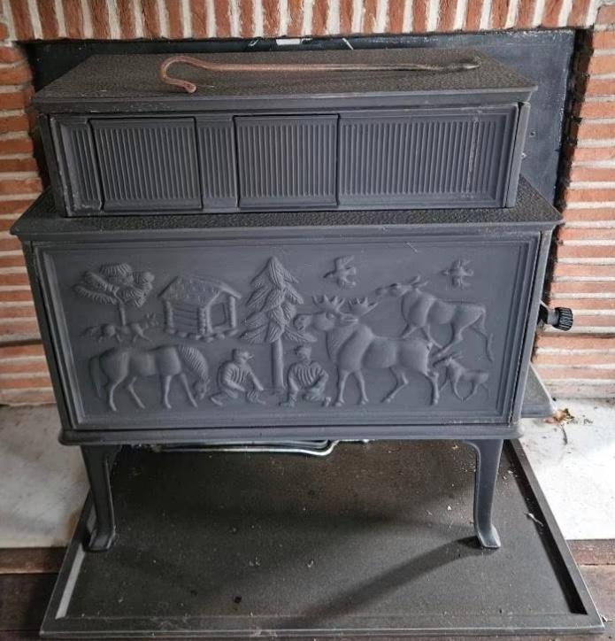 Poêle à bois Botul, Enlèvement, Utilisé, Bois, Autoportant