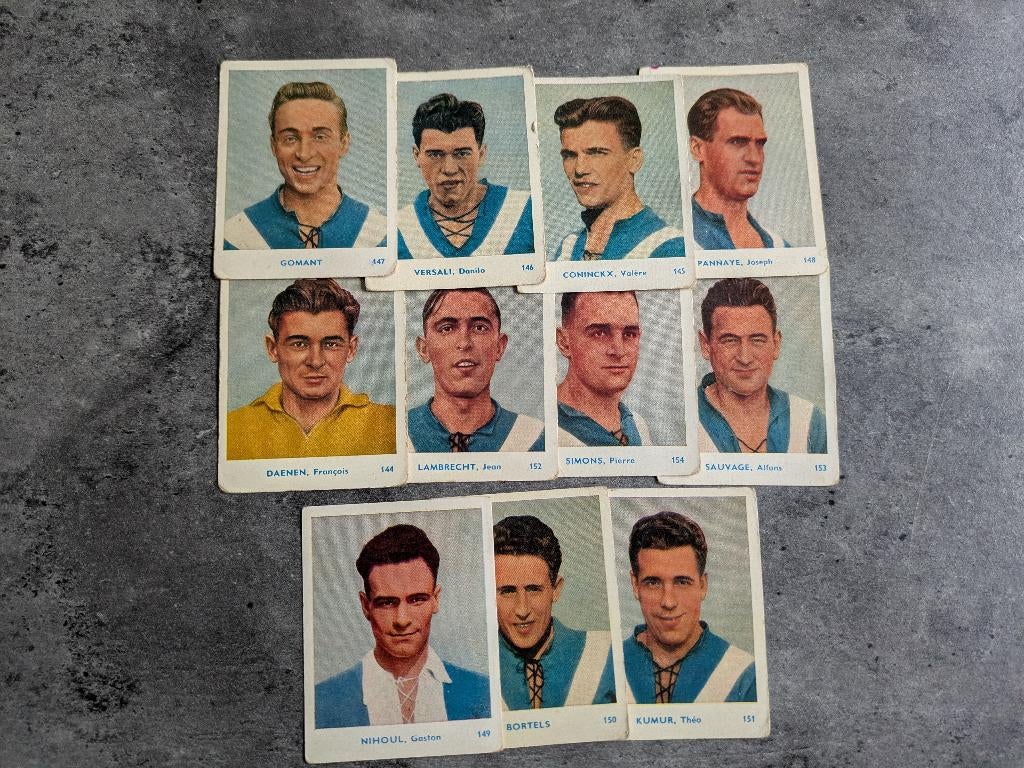 Voetbal BELGIAN CHEWING GUM 1951/1952 PRENTEN 11X TILLEUR, Ophalen of Verzenden