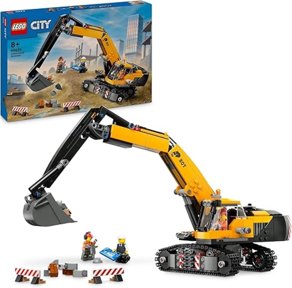 Excavatrice de chantier jaune LEGO City LIVRAISON RAPIDE ET, Envoi, Neuf, Ensemble complet, Lego