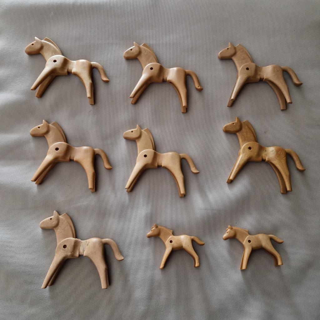 Playmobil Vintage paarden bruin, Ophalen of Verzenden, Gebruikt, Los Playmobil