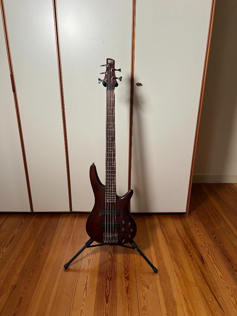 Ibanez SR505 5 cordes - Échange possible Fender Sunburst, Ophalen, Gebruikt, Elektrisch, 5-snarig